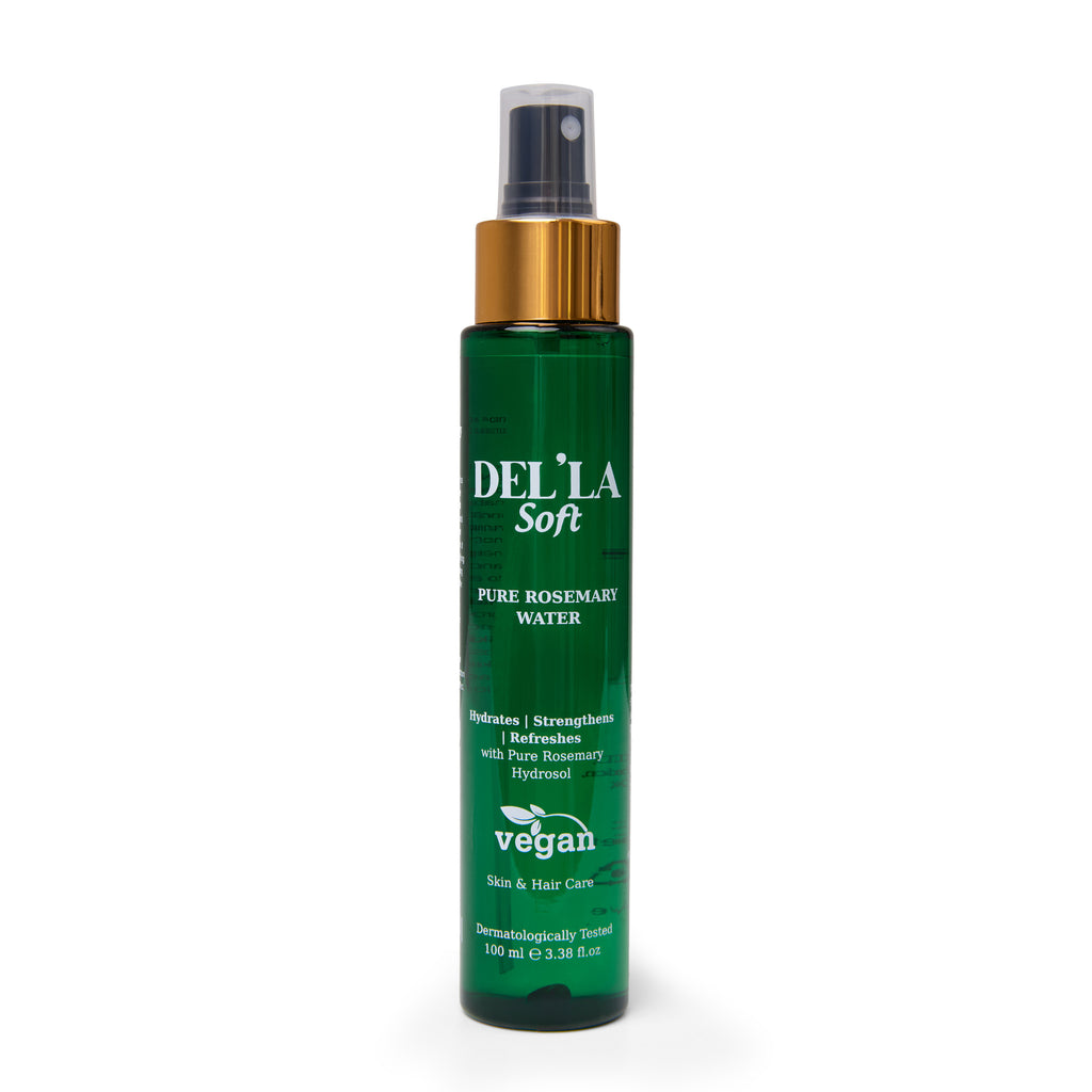 Pure Rosemary Water Spray for Hair & Scalp 100ml | 100% Natural Hydrosol | Del’la Soft