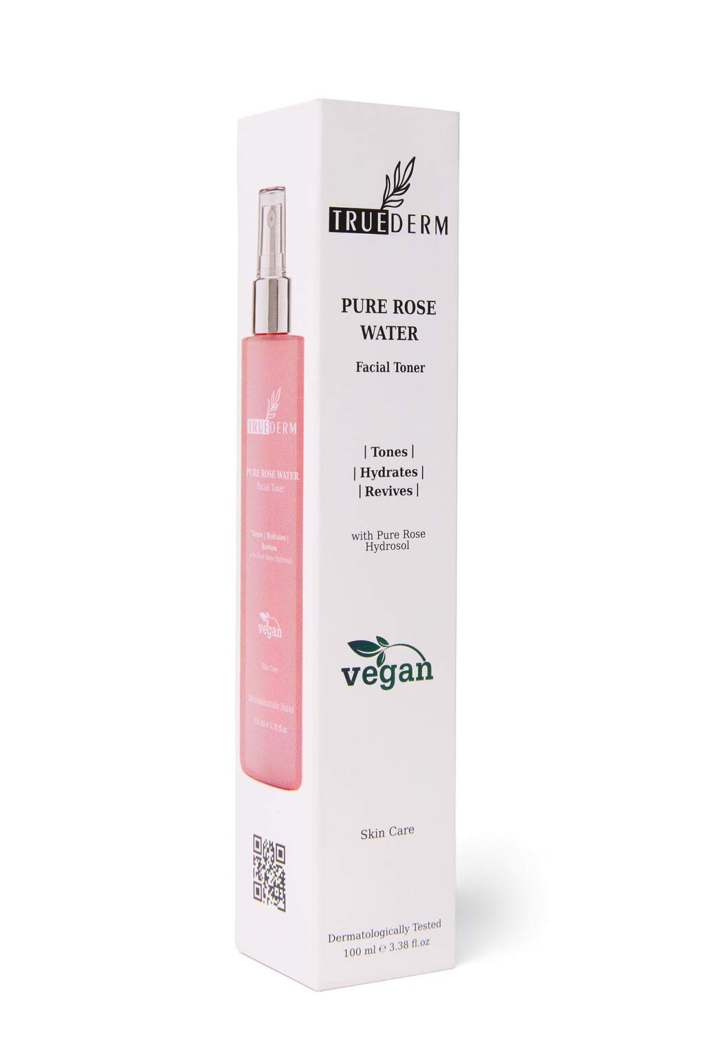 Pure Rose Water Facial Toner 100ml | Hydrating & Refreshing Rose Hydrosol Spray | Truederm